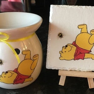 White Wax melt / Oil burner and coaster