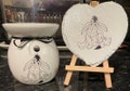 Oil burner / Wax melter with matching slate coaster.