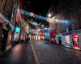 Victoria Street Christmas Lights, Edinburgh