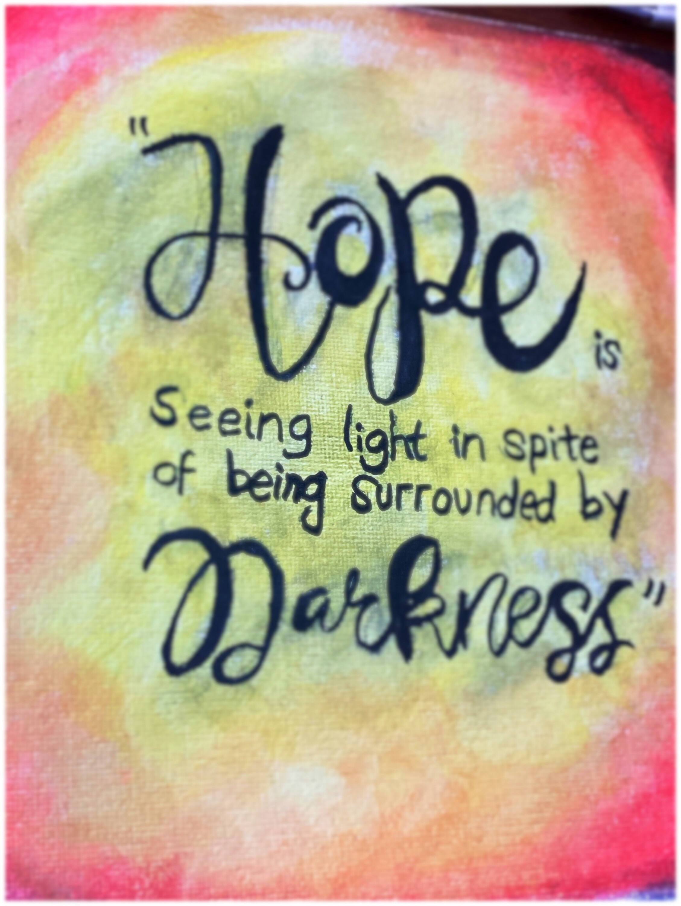 Handmade Original Hope Canvas Etsy