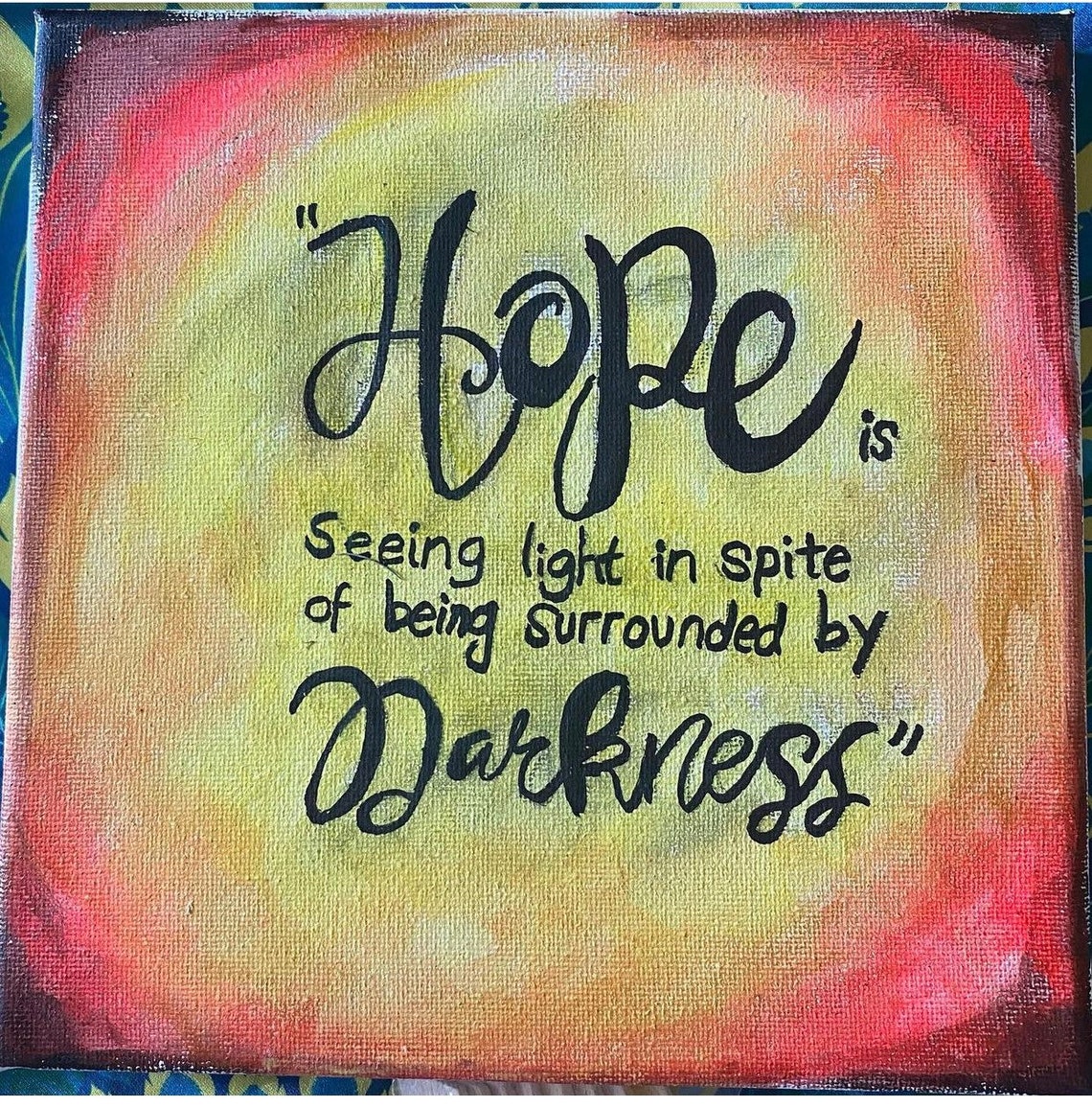 Handmade Original Hope Canvas Etsy