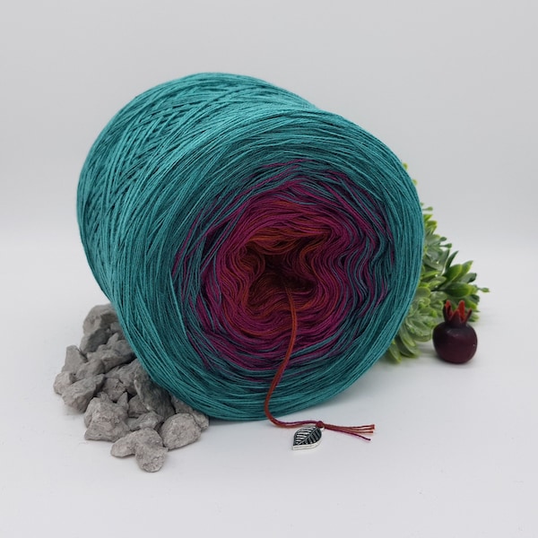 From EUR 9.00: Bobbel color gradient yarn, crochet and knitting yarn with color gradient, plied yarn made of cotton and polyacrylic, cloth yarn