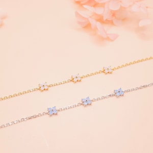 Minimalist Flower Bracelets, Friendship matching bracelets, Birthday, Christmas Gift Kawaii bracelets, Tiny Jasmine Flower minimal bracelets