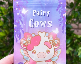 Fairy Cows Mystery Pin Bag, Surprise Pin bag, Cute cow pins, Fantasy enamel pins, Fun Christmas present, Cute cow enamel pins, Magic Pins