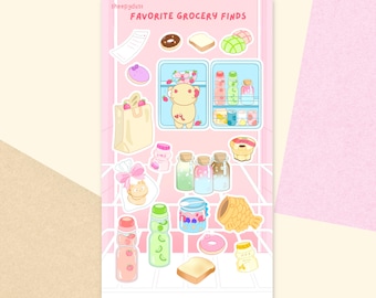Favorite Grocery Finds Sticker Sheet