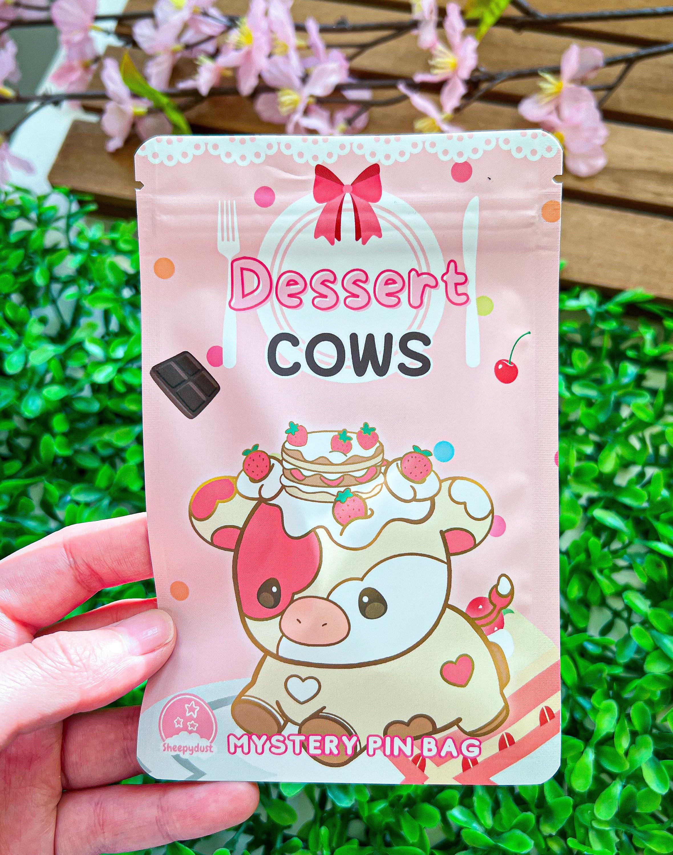 Dessert Cows Pin Blind Bag, Surprise Pin Bag, Cute Cow Pins Dessert Cows Pin Blind Bag, Surprise Pin Bag, Cute Cow Pins