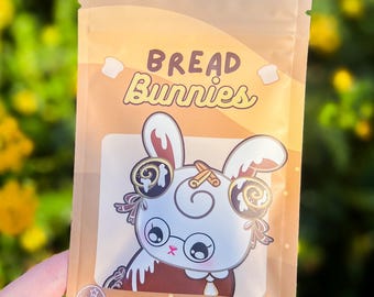 Bread Bunnies Blind Bag, Surprise Pin bag, Cute bunny pins, bakery pins, Fun Christmas present, Cute bunny pins gifts, bunny lovers