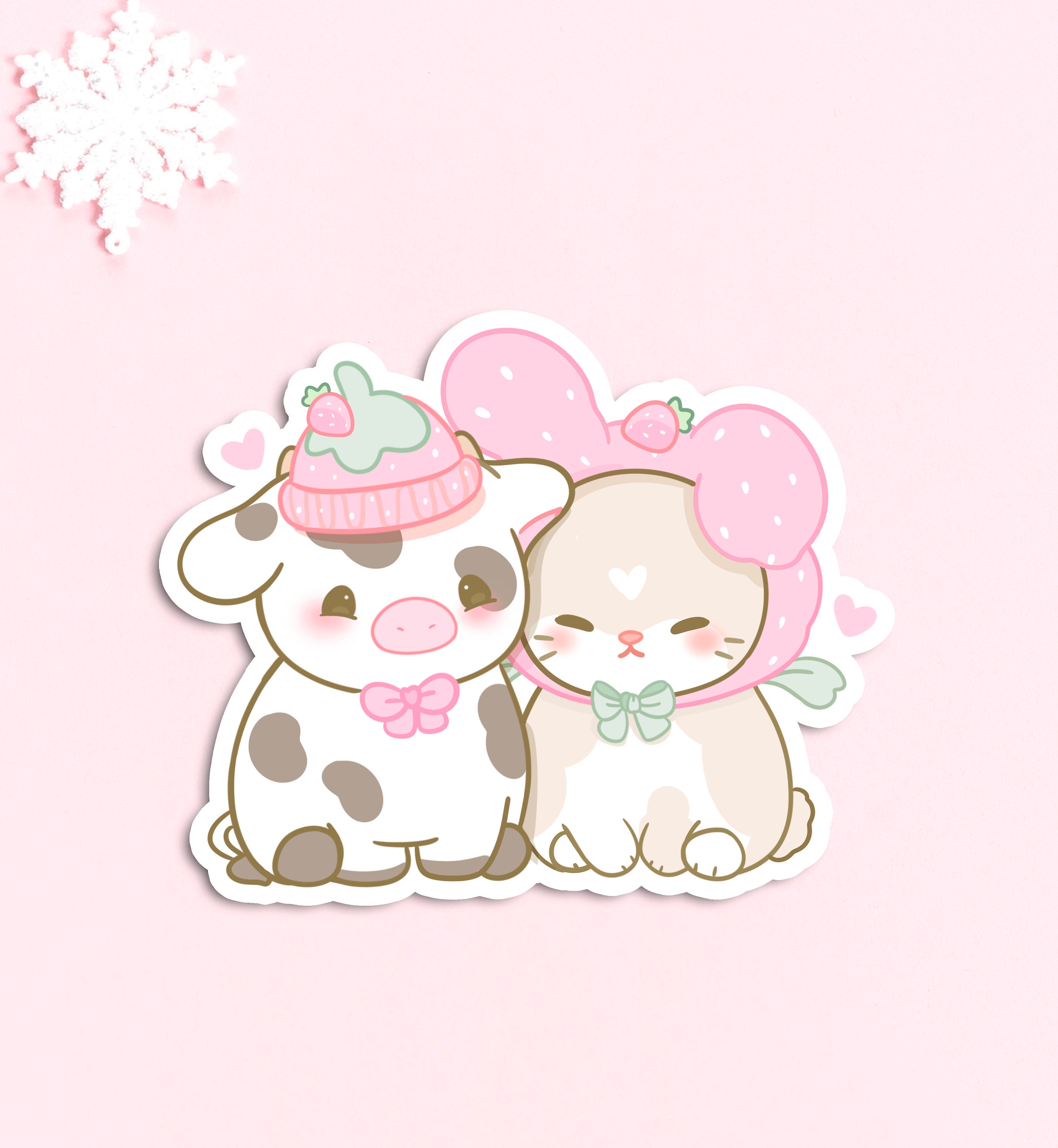 Kawaii Anime Chibi - Strawberry lover Sticker