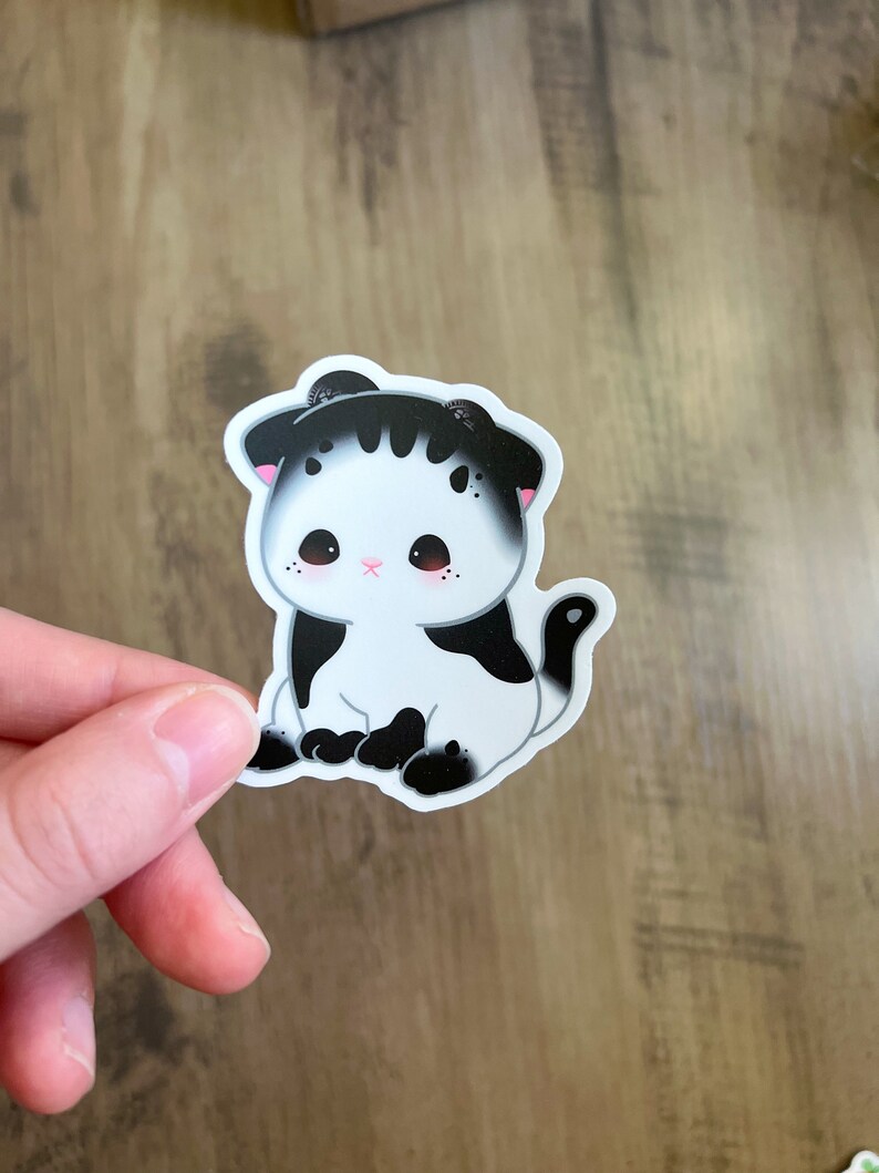 Cute Ice Cream Cats Stickers, Cute Kitty Stickers, Adorable animal stickers, Cat lover, Cute Cat Sticker Collection, Kawaii Cat stickers image 4