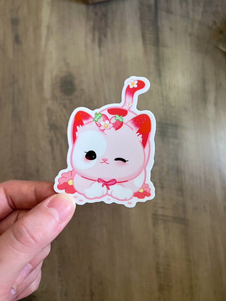 Cute Ice Cream Cats Stickers, Cute Kitty Stickers, Adorable animal stickers, Cat lover, Cute Cat Sticker Collection, Kawaii Cat stickers image 2