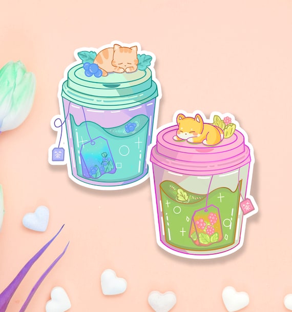 Home & Living :: Decals & Stickers :: Stickers :: Ice Pop Space Sticker -  Holographic or Clear Laminate, Laptop Water Bottle Water Resistant Sticker,  Aesthetic Glossy Vinyl Food Sticker