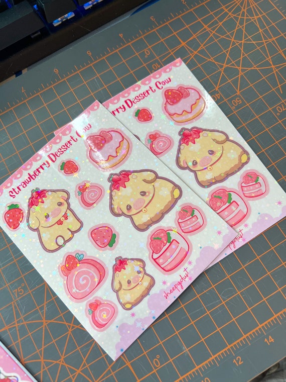 Strawberry Dog Sticker Sheet – KyariKreations