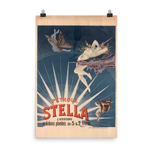 Pétrole Stella, 24"x36" Vintage Poster Reprint