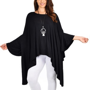 New PlusorBust Oversize Plus size Lagen look Butterfly sleeves Tunic top. Full Figure Tunic One size 1XL to 6XL