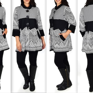 Jacquard women jacket, High fashion jacket, Women Jacket, Women artsy jacket, Plus size women jacket, size 1XL, 2XL,3XL