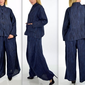 100% hand spun cotton , Plus size Pant set, Hand spun cotton Pant Set, 2 pc pant set, Women Pant set, Lagen look Pant Set