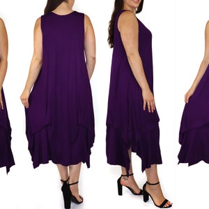 Women&#39;s Sleeveless Loose Fitting Maxi Summer Dress in Regular and Plus Sizes