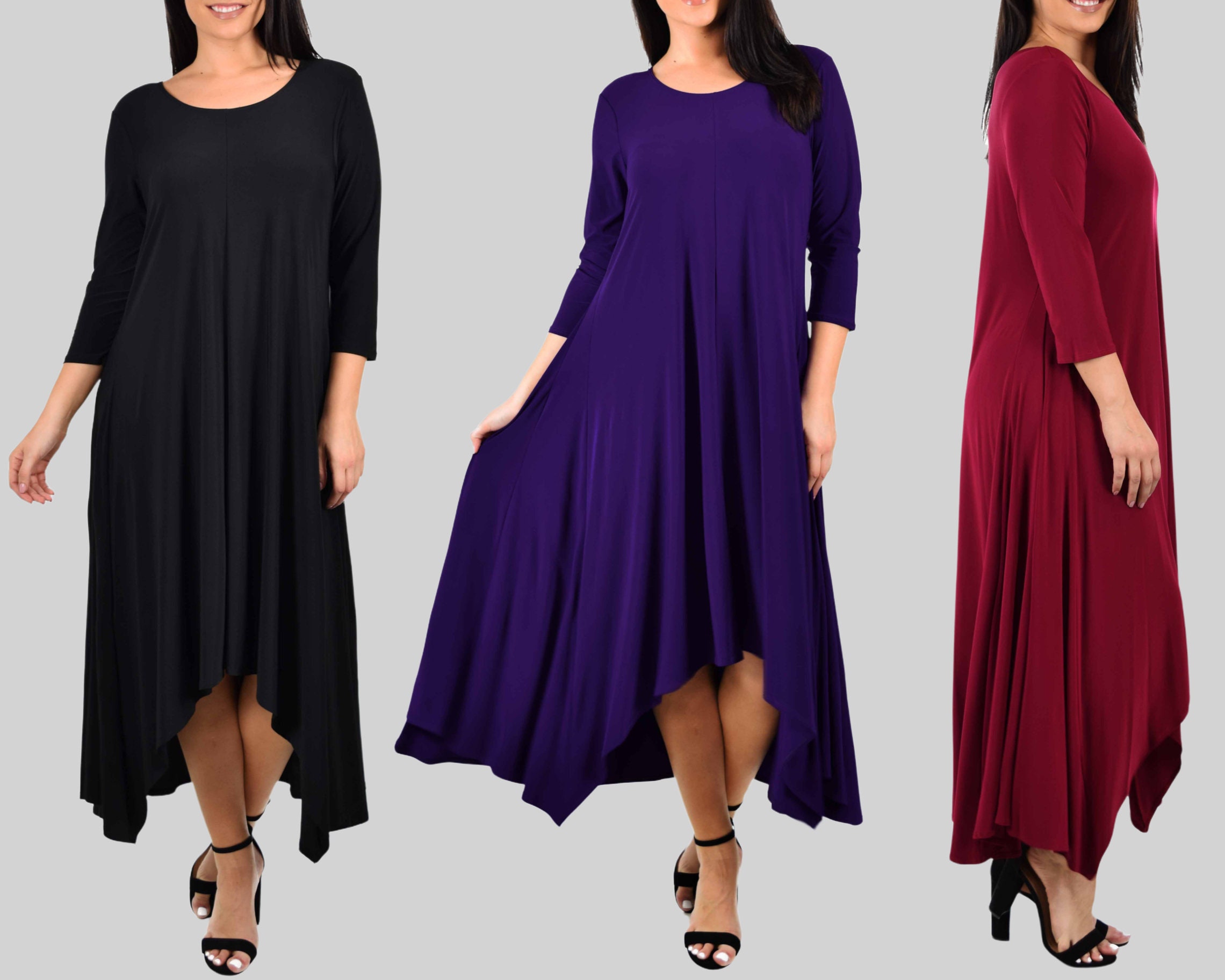 Plus size high low maxi dress sales