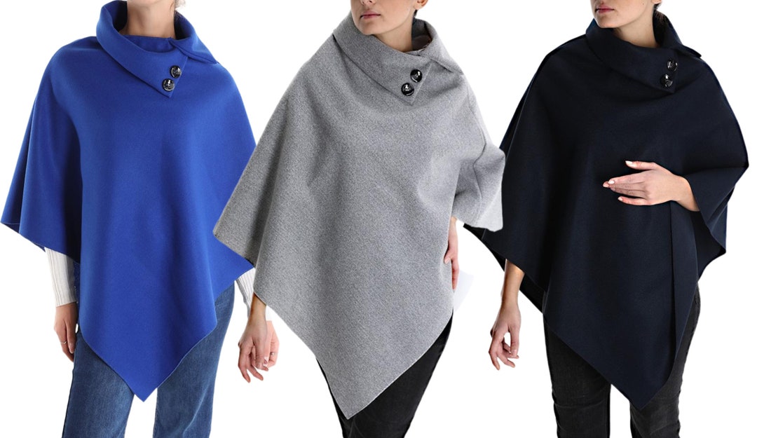 Unisex Adult Cape Poncho, Women Winter Cape Cover Up, for
