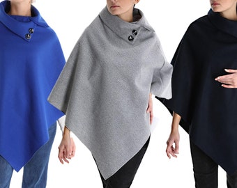 Unisex Adult Cape Poncho, Women Winter Cape Cover Up, for