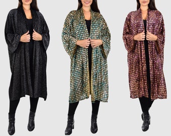 Oversize löst sittande kappa, damkappa i plusstorlek, swingkappa, festkappa, plusstorleks dammjacka, lagenlook dammjacka, tillverkad i USA