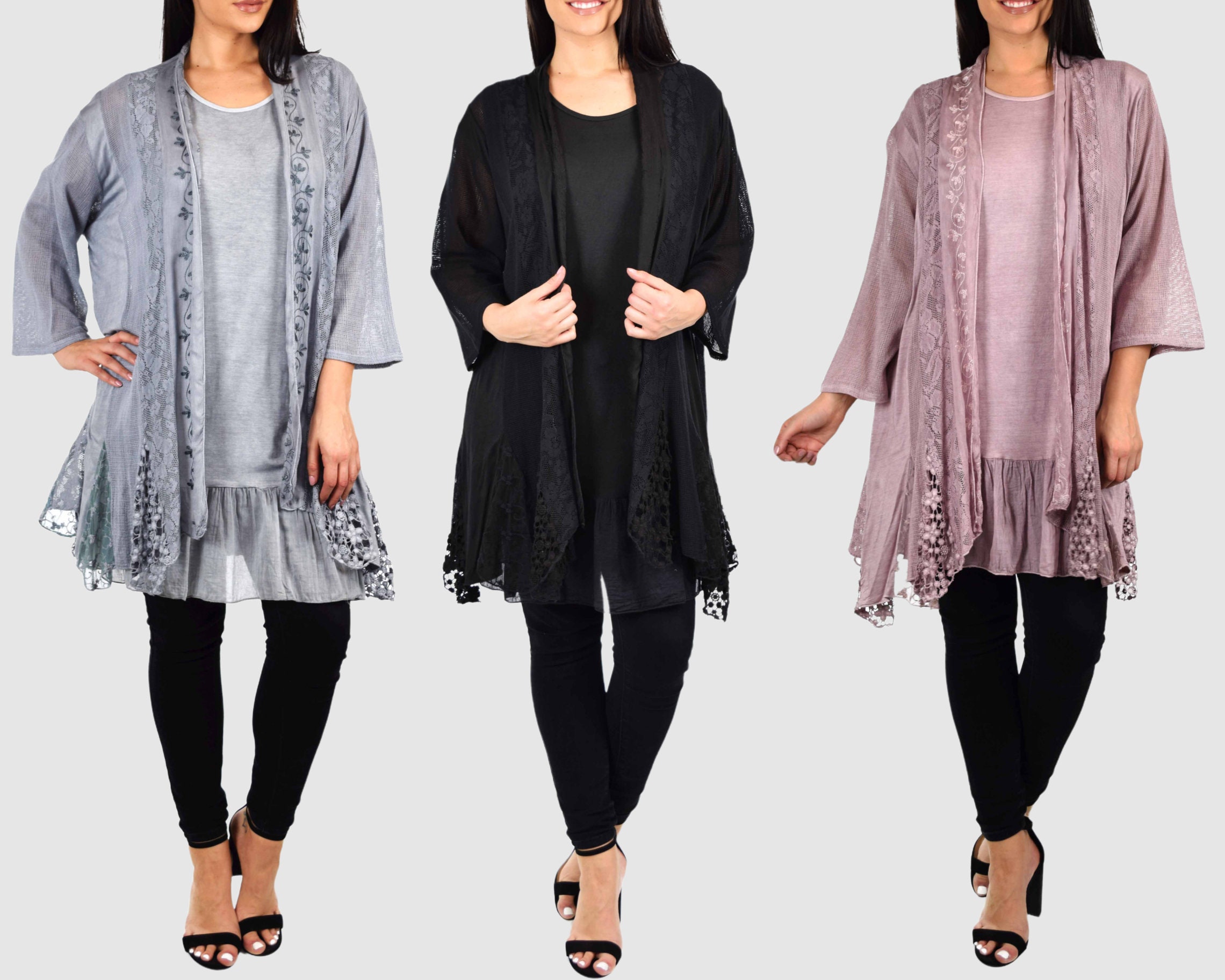 Dressy duster cardigan deals