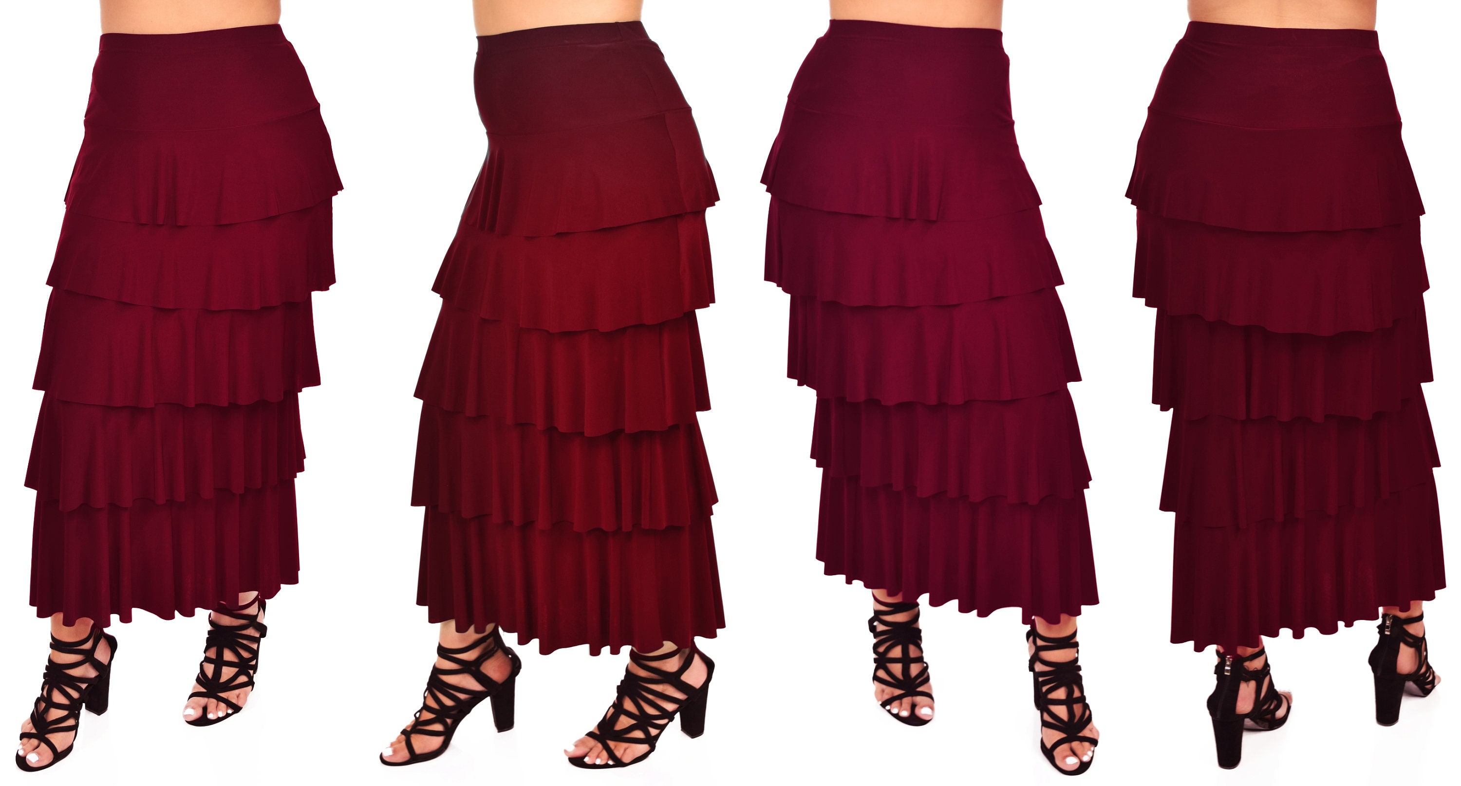 Ruffled layered skirt main image 1