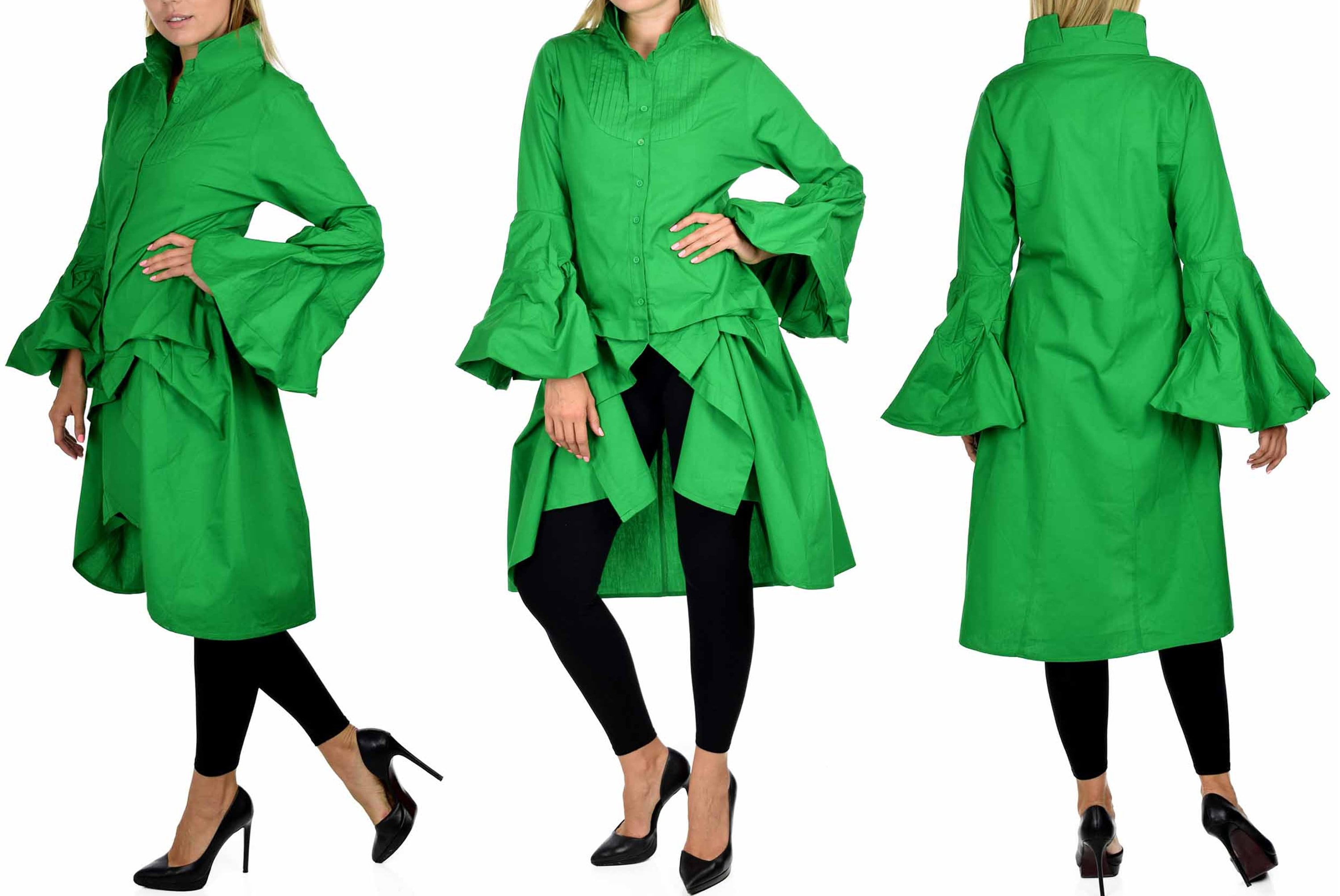 Women Victorian Western Button Down Vintage Dress Shirt Blouse Etsy