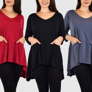 Plus size Tunic, Oversize Tunic, Hi Low Tunic, Asymmetrical Tunic, Women Tunic, One size.