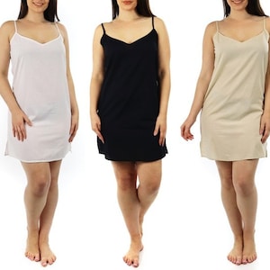 Canotta da donna leggera e comoda senza maniche, canotta da notte midi, lunghezza al ginocchio, da indossare a strati, taglie normali e taglie forti dalla S alla 5X