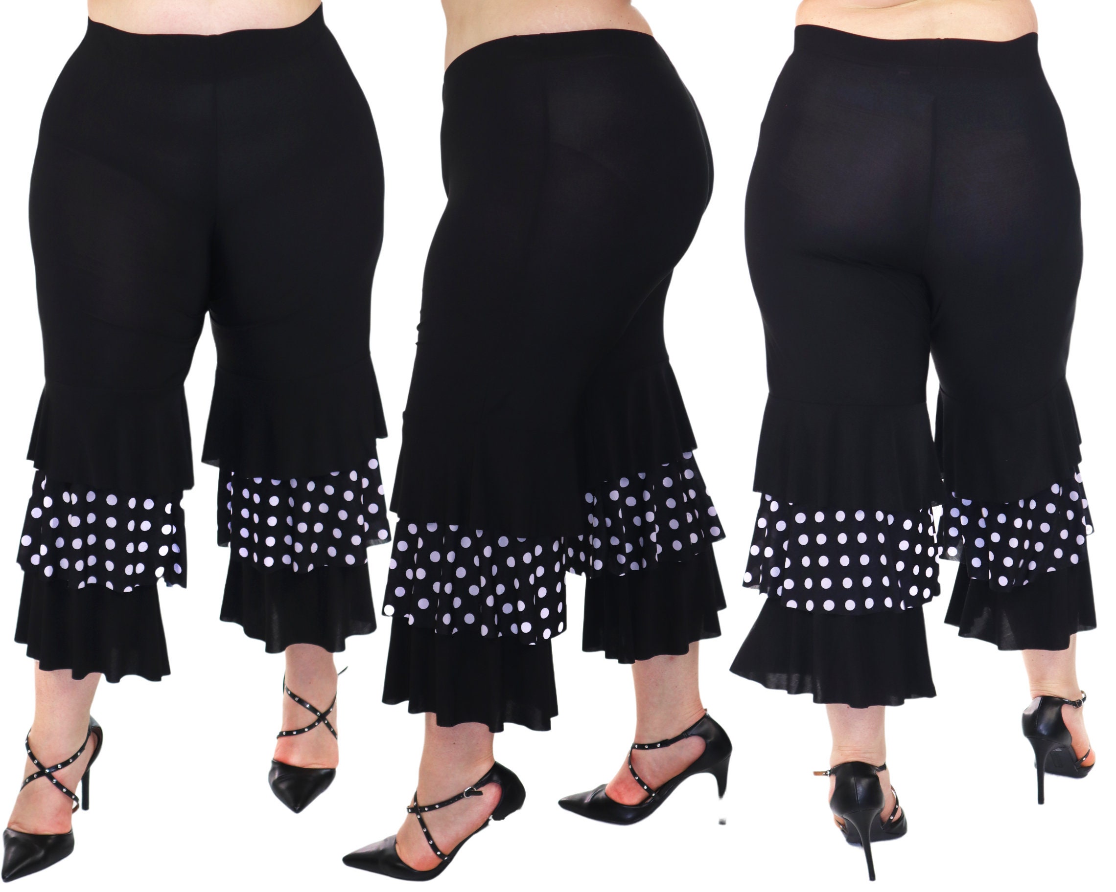 Plus Ruffle Capri Etsy Canada