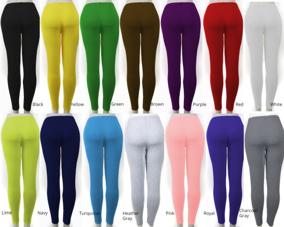 Full Length Opaque Leggings Maxi Tights Yoga Pants All Purpose Leggings Made in USA Regular and Plus Sizes Etsy