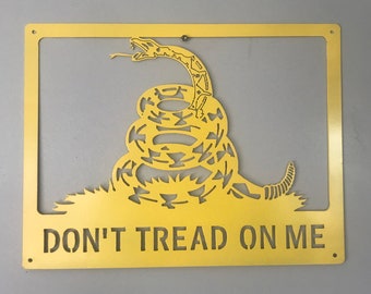 Don't Tread on Me Metal Sign, Don't Tread on Me Snake Sign, Gadsden ...