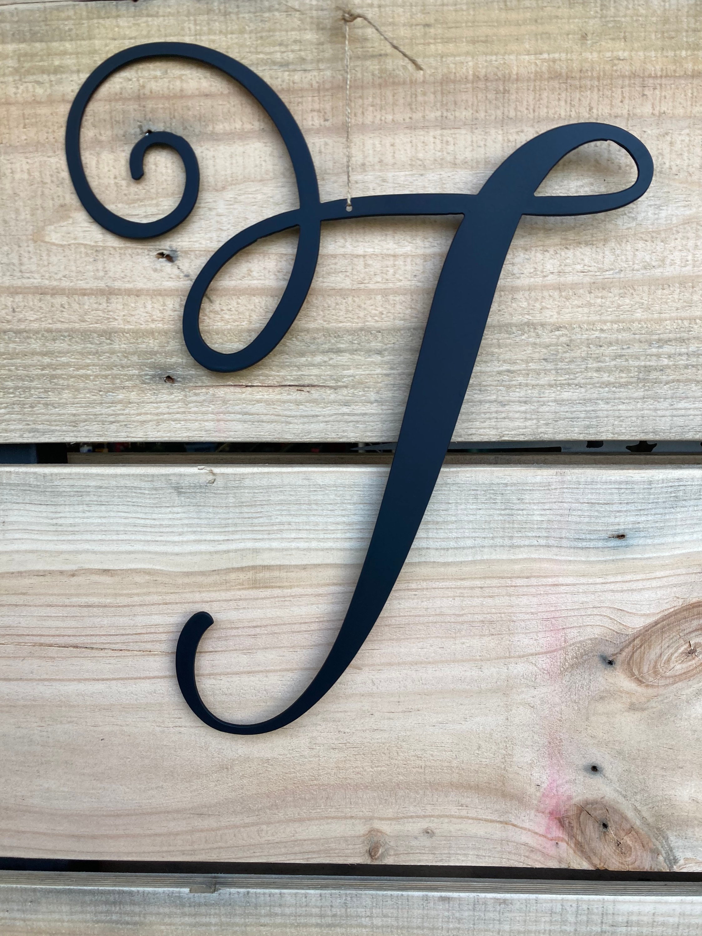 Decorative Metal Monogram Letters Wall Art Door Decor Etsy