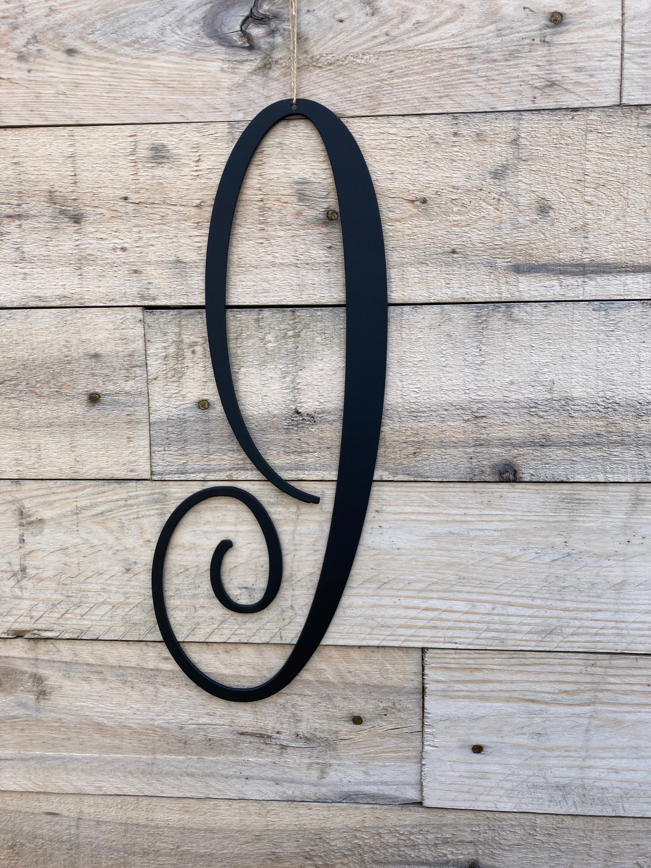 Decorative Metal Monogram Letters Wall Art Door Decor Etsy