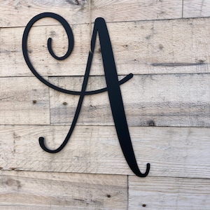 Metal Monogram Wall Art: 16&quot; CNC Plasma Cut Steel Initial