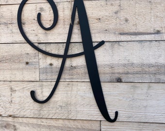 Decorative Metal Monogram Letters, Wall Art, Door Decor, Initials, CNC Plasma Cut, Metal Letters, 12”