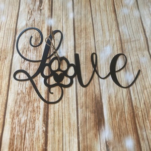 Love Paw Print Metal Sign: Dog Lover Wall Decor