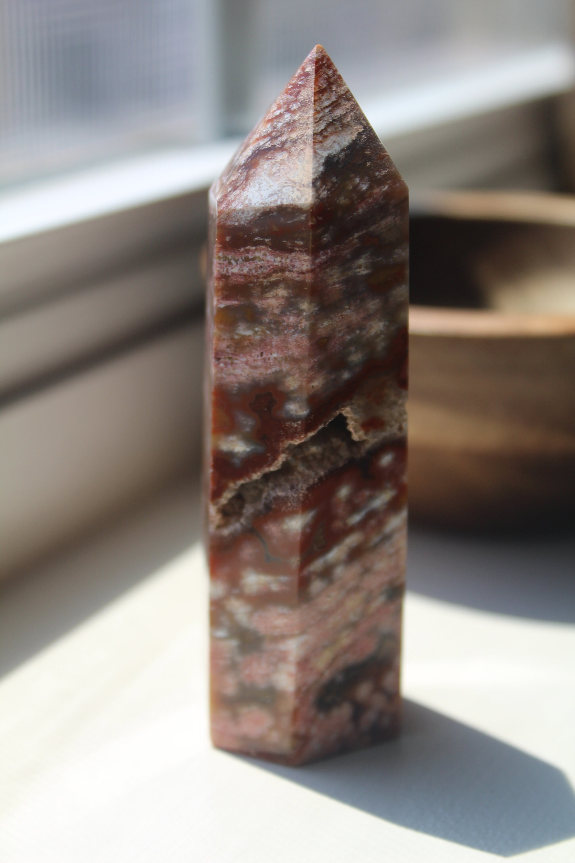 Ocean Jasper Point Ocean Jasper Tower Healing Crystal Etsy