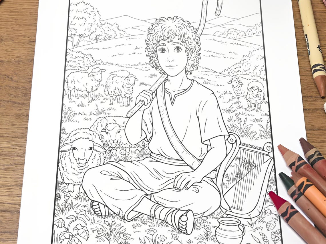 Life of David Coloring Pages | Bible Story Activity (printable) - Etsy