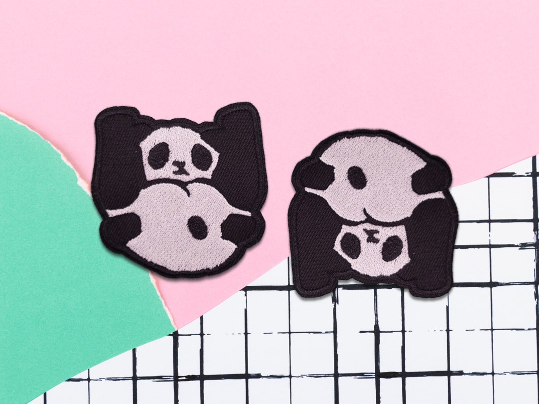 Cheeky Panda Patch Panda Bear Memes Animal Butt Badges - Etsy