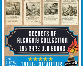 Secrets of Alchemy Collection - 195 Rare Books & Manuscripts - HUGE PDF Book Collection Occult Science Old Alchemical Philosophy Symbols