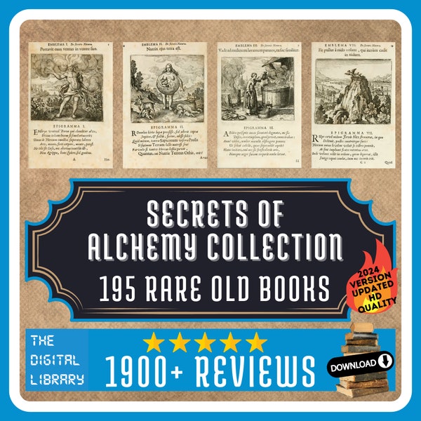 Secrets of Alchemy Collection - 195 Rare Books & Manuscripts - HUGE PDF Book Collection Occult Science Old Alchemical Philosophy Symbols