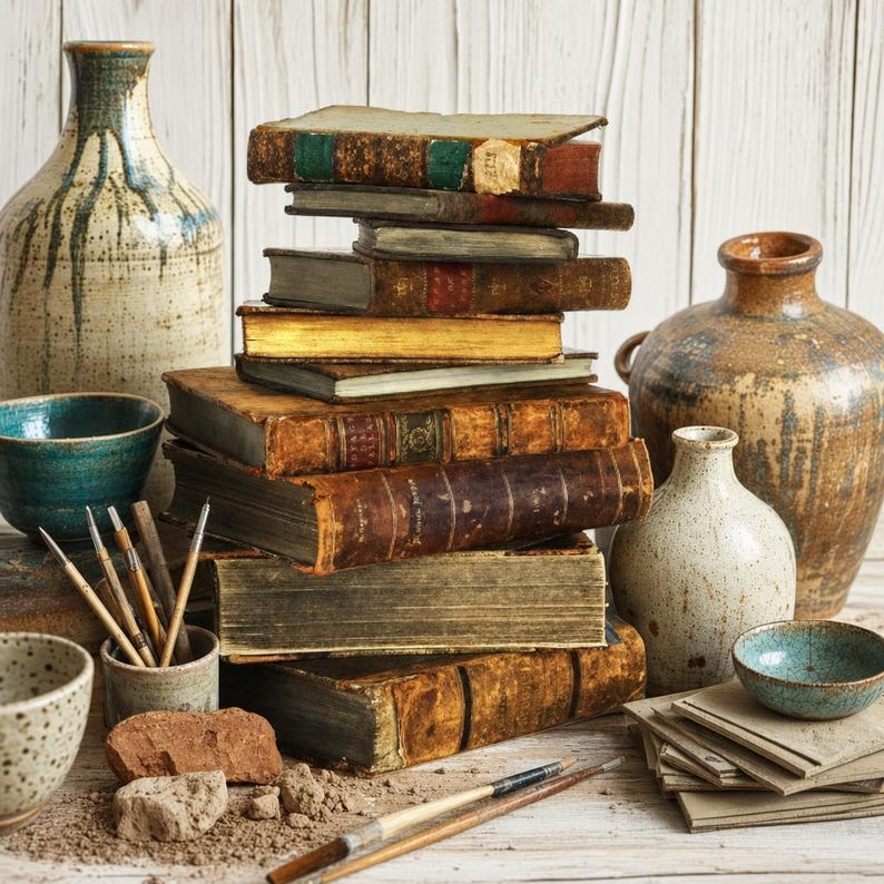 66 Rare Old Books on Antique Pottery And Ceramics Clay Kilns Glazing Porcelain Earthenware Studio Pottery Collection | Size 1.5 GB image 1