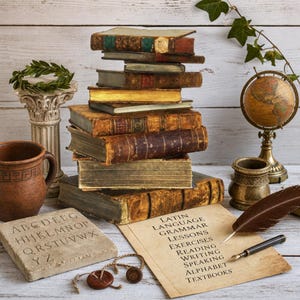 150 Rare Old Books on Latin Language Grammar Lessons Exercises Reading Writing Speaking Alphabet Textbooks Collection | Size 3.9 GB image 1