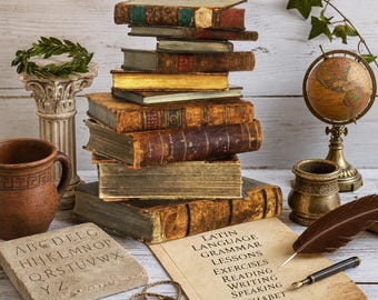 150 Rare Old Books on Latin Language Grammar Lessons Exercises Reading Writing Speaking Alphabet Textbooks Collection | Size 3.9 GB