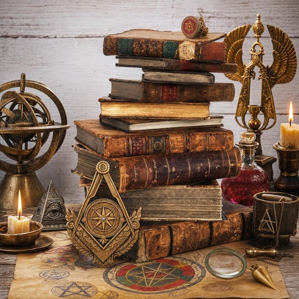 196 Rare Old Books on Rosicrucian Alchemy Hermetic Occult Mysteries Masonic Rites Secret Orders Rituals Collection | Size 3.3 GB