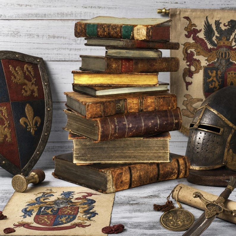 110 Rare Old Books on Heraldry Medieval Coats Of Arms Family Crests Armorials Blazons Genealogy Symbolism Collection | Size 2.2 GB image 1