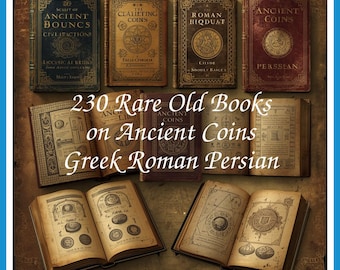 230 Rare Old Books on Ancient Coins Greek Roman Persian - Instant PDF Download
