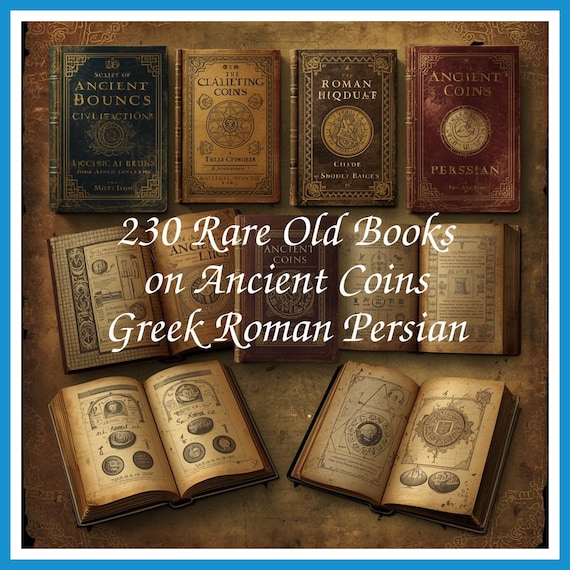 230 Rare Old Books on Ancient Coins Greek Roman Persian - Instant PDF Download